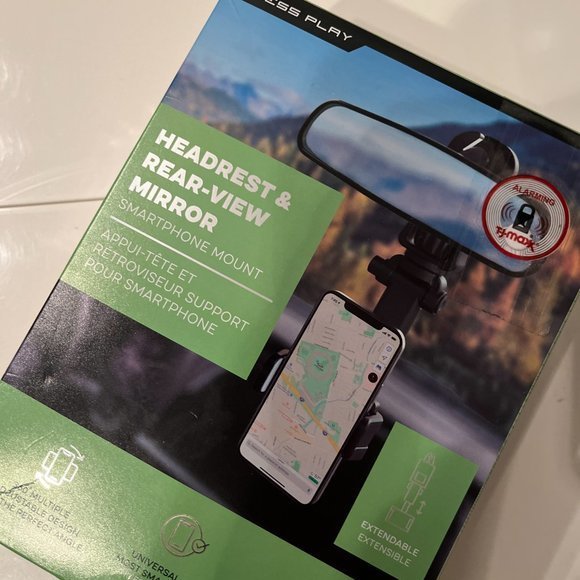 Smartphone Mount for Headrest or Rear-View Mirror 360 Degree Adjustable -new/e/x - Picture 5 of 5